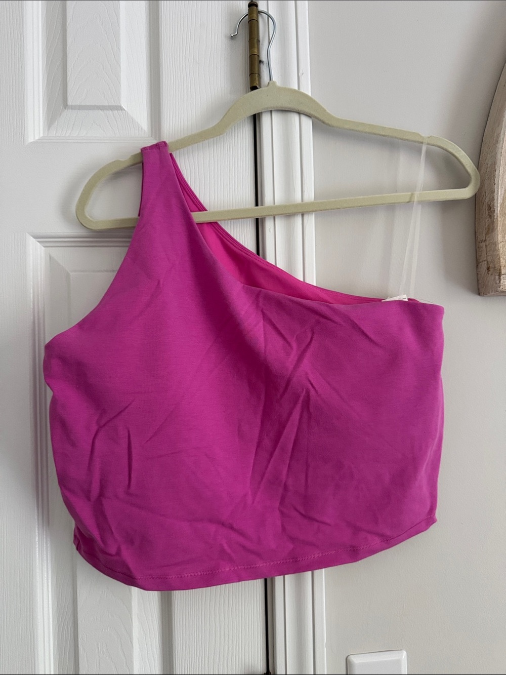 Old Navy One-Shoulder Crop Top in Fuchsia - Women's Top